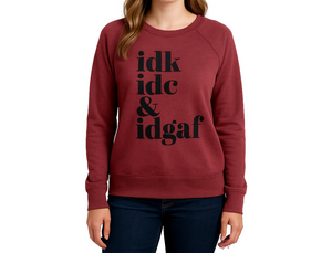 Instant Message Women's Maroon Sweatshirt Size Medium Top